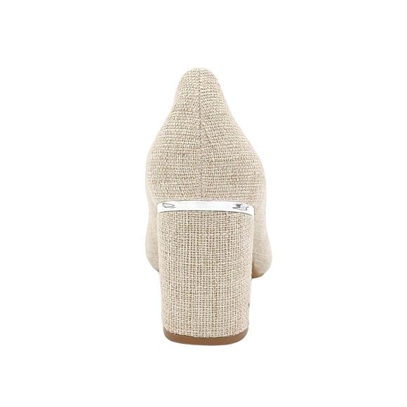 Alfani Women Jenson Pointed Toe Pump Heels Size US 5M Beige Linen Fabric - Picture 5 of 6